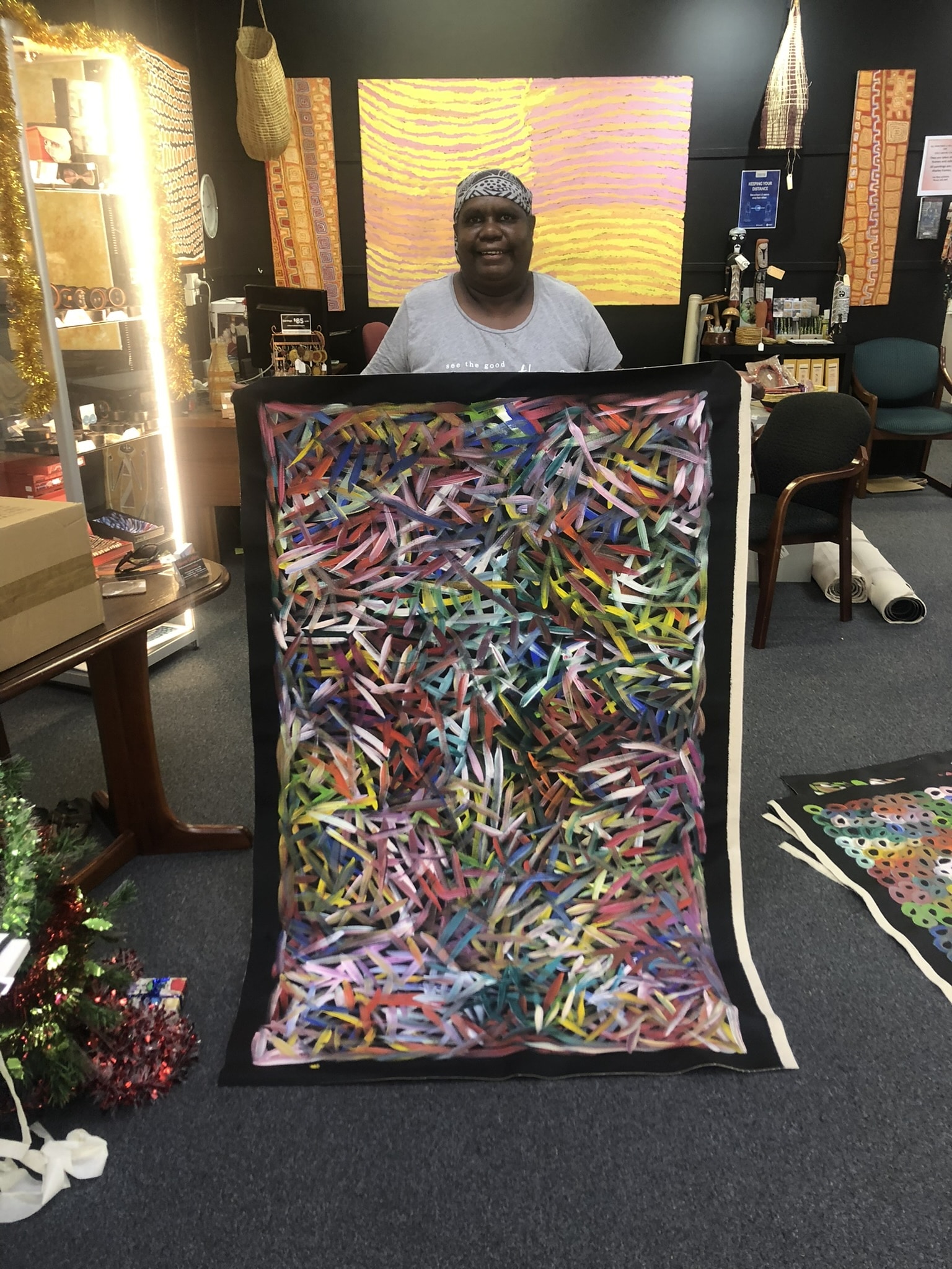 Louise Numina - Spinifex Grass 148x92cm - Indooroopilly Shop - Image 2