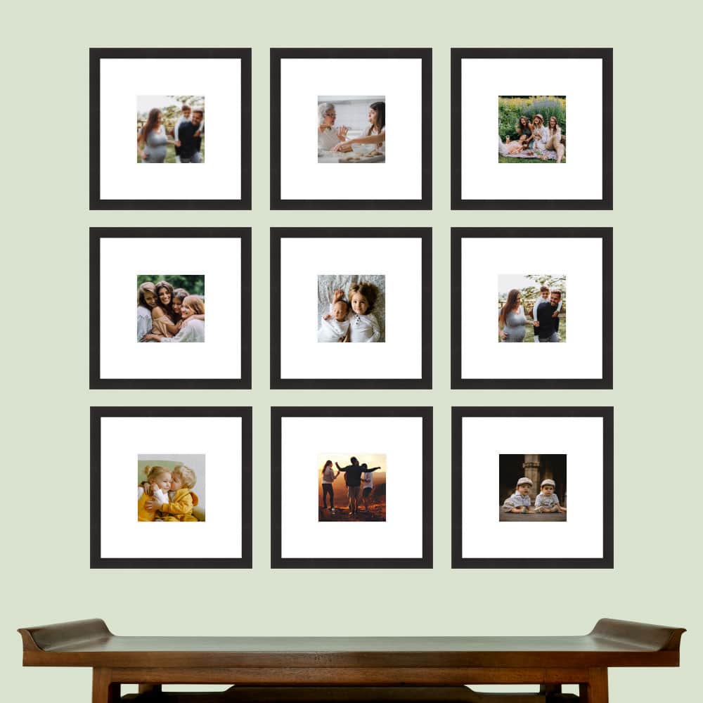 Mini Square 9 Grid Picture Frames 100 x 100cm
