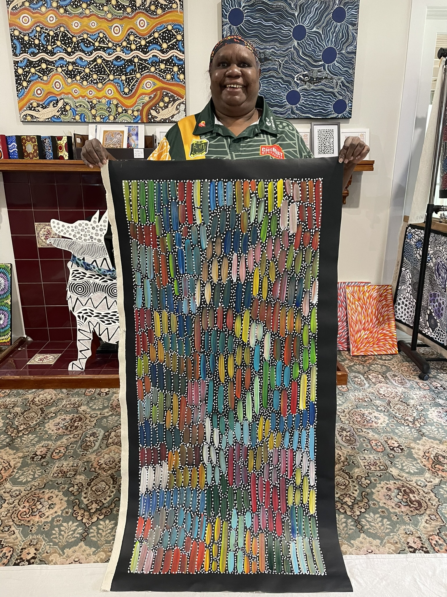 Louise Numina Bush Yams, Anatye, Bush Tucker 128x59cm- Malvern East - Image 2