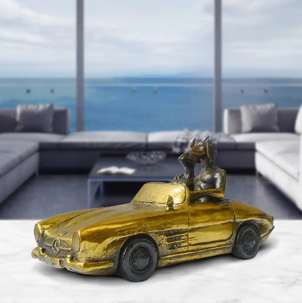 They loved breaking the speed limit (Car - Gold patina) Ed. 24/100 - Image 3